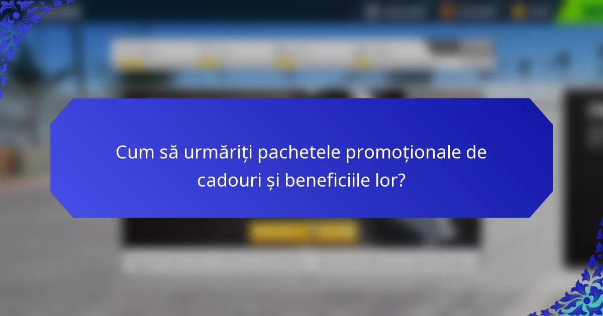 Cum să urmăriți pachetele promoționale de cadouri și beneficiile lor?