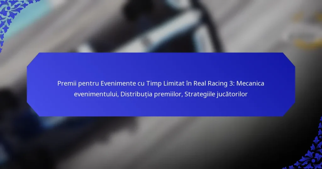 Premii pentru Evenimente cu Timp Limitat în Real Racing 3: Mecanica evenimentului, Distribuția premiilor, Strategiile jucătorilor
