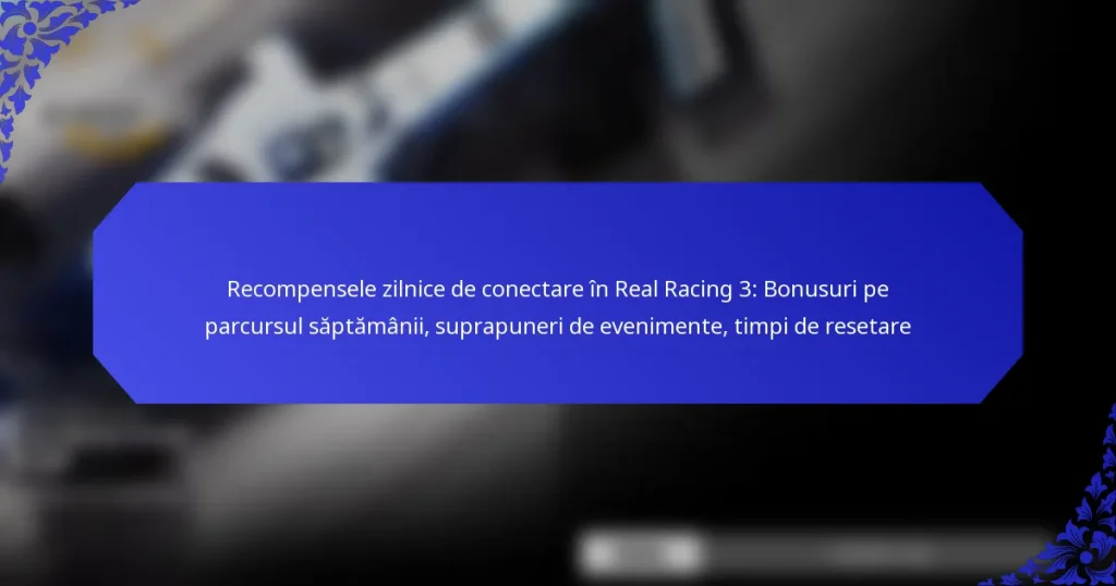 Recompensele zilnice de conectare în Real Racing 3: Bonusuri pe parcursul săptămânii, suprapuneri de evenimente, timpi de resetare